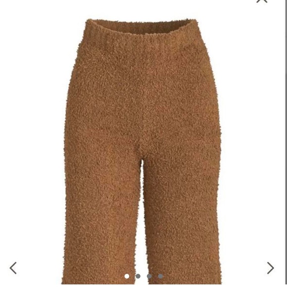 PrettyLittleThing Brown Fuzzy Lounge Pants - Picture 1 of 5